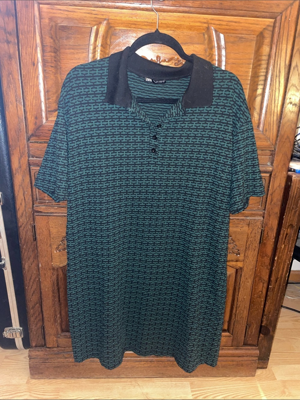 Zara Short Sleeve Polo Sweater Dress, medium